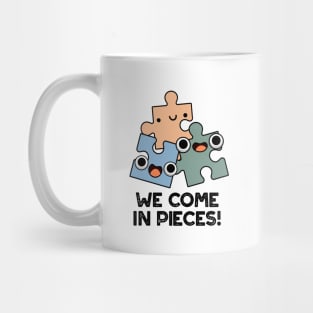 We Come In Pieces Cute Jigsaw Pun Mug